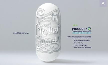 A 3D rendering of an oval-shaped object with a white background. The object appears to be made of a smooth glossy material and has a textured surface. The text on the object reads "Designed Relief" in a bold cursive font. Below the text there is a smaller text that reads "New Product X" in smaller sans-serif font. On the right side of the image there are two smaller text boxes that read "Product X" and "A" respectively. The first box on the left box reads "A new product X is..." and the second box is "New product X". The text boxes are arranged in a symmetrical pattern with the first box in the center and the text boxes on the right. The overall design of the object is modern and minimalist with a focus on the text and the design. The overall color scheme is predominantly white with some gray and blue accents.