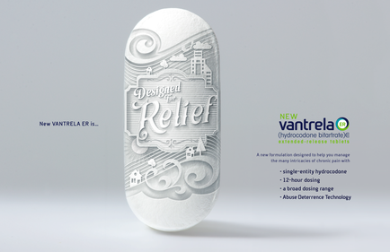 A digital advertisement for a product called "Designed Relief". The background is white and the product is in the center of the image. The product is oval-shaped and has a textured surface. The text on the product reads "New cantrell ER is..." in a bold cursive font. Below the text there is an illustration of a cityscape with buildings trees and a river. The illustration is in a light grey color and is surrounded by a decorative border. On the right side of the advertisement there are two logos - one for "New" and the other for "Vantrelaa". The first logo is a blue circle with the company name written in white text. The second logo is an orange circle with a white text that reads "Hydrochloroquine hydrochloride". The third logo is the company's logo and the text is written in black text.