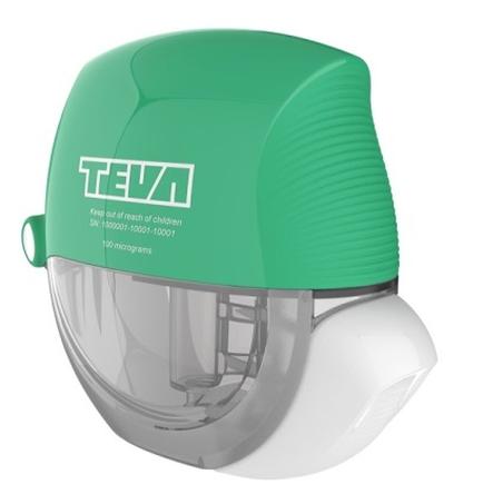 Of a tea brand hand sanitizer dispenser. It is a cylindrical-shaped device with a green body and a white base. The body of the dispenser is made of plastic and has a transparent lid that can be opened to reveal the contents inside. The lid has a handle on the top for easy carrying. The brand name "tea" is written in white letters on the front of the device. The words "Keep out of reach of children" are written in smaller letters below the brand name. The dispenser appears to be new and unused.