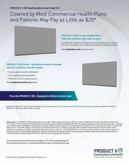 An advertisement for Product X a company that covers most commercial health plans and patients may pay as little as $20. The advertisement is divided into two sections. The top section is titled "Product X" and has a blue header with the company's logo and contact information. Below the header there is a description of the product which states that it is a product X-Verify-Get patient-specific coverage and out-of-pocket cost information. The description also mentions that the product is designed for relief of chronic pain. On the right side of the image there are two images of the same product one in gray and the other in white. The product is displayed on a white background with a blue border. The image also includes a brief description of its features and benefits. The text is written in black font and is centered on the page.