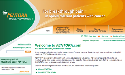 A screenshot of the homepage of the mentor website. The website is for breakthrough pain in opioid tolerant patients with cancer. The page has a green and orange color scheme with the company's logo on the top left corner. On the right side of the page there is a navigation bar with links to different sections of the website. Below the navigation bar there are options to "Medicine Guide" "Prescription Information" "Frequently Asked Questions" and "Learn More". The main content of the webpage is a welcome message for the website which reads "For breakthrough pain" in bold white letters. There is also a link to a website for more information about the website and a button to register for updates. At the bottom of the image the website's logo is displayed in a blue and green color scheme. The overall design is modern and professional with a clean and clean layout.