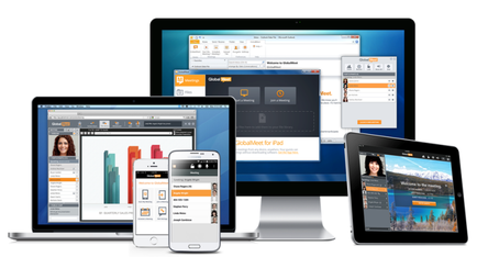 A variety of electronic devices including a laptop a desktop computer a tablet a phone and a tablet pc all displaying a website on their screens. The website appears to be a social media platform as indicated by the logo on the top left corner of the screen. The laptop is on the left side of the image the desktop computer is in the center and the tablet and phone are on the right side. The laptop screen displays a dashboard with various graphs and charts while the phone and tablet screen are in the foreground. On the top right corner there is a large screen with a blue background and orange and white text. The text on the screen reads "Social Media for iPad" and there are several tabs open including "Home" "About" "Settings" and "About Us". The tabs appear to be related to social media platforms such as Facebook Twitter Instagram and linked.