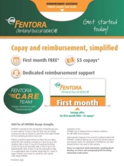 An advertisement for mentor (mentor Care Team) and central Buccal Tablets. The advertisement is promoting the company's first month free and simplified copy and reimbursement service. The background of the image is white and the text is in orange and green colors. At the top of the advertisement there is a banner that reads "Get started today!" in bold black font. Below the banner there are three icons - Copy and reimbursement simplified and Dedicated reimbursement support. The first icon is for the first month of the service which is $5 copies. The second icon is from the company which has a green and orange color scheme. The third icon is a logo of the company and the company name. The advertisement also includes a brief description of the services offered by the company. The text also mentions that the service offers valid for all mentored dosage strengths. The overall design is simple and modern with a clean and professional look.