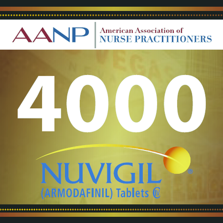 A logo for the American Association of Nurse Practitioners (AANP) and vigil (Armodafinil) tablets. The logo is a gold-colored background with the text "4000" in bold white letters at the top. Below the text there is a smaller text that reads "vigil" in blue letters. The text is in a modern sans-serif font and is centered on the image. At the bottom of the image there are two smaller text boxes that read "ARMODAFINIL (Tablets)" in a smaller font. The overall design of the logo is simple and professional.