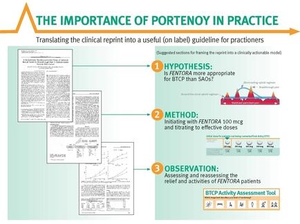 A presentation slide that explains the importance of potency in practice. It has a title at the top that reads "Translating the clinical reprint into a useful (on label) guideline for practitioners". Below the title there is a diagram that shows the steps involved in the process. The slide is divided into three sections. The first section is titled "Hypothesis: Is mentor more appropriate for BTCP than says?". The second section is labeled "Method: Initiating with mentors 100 mg and titrating to effective doses". The third section is labelled "Observation: Assessing and reassessing the relief and activities of entire patients". At the bottom of the slide there are three bullet points that explain the purpose of the presentation. The bullet points are: There is also an illustration of a graph on the right side of the page. The graph is colored in red and blue representing the different stages of the process and the text is written in black. The background is white.
