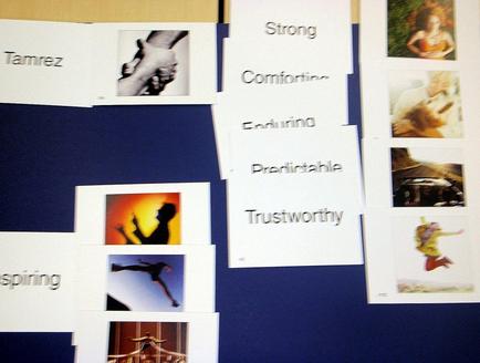 A collection of white cards with black text and images on them. The cards are arranged in a grid-like pattern on a blue background. The text on the cards reads "Tamrez" "Strong" "Comforting" "Enduring" "Predictable" "Trustworthy" and "Inspiring". There are nine cards in total each with a different image and text. The first card on the top left has a black and white photograph of a person's hand holding a heart. The second card has a photo of a woman's hand the third card has an image of a man's hand reaching out to touch the heart and the fourth card has two images of a bird flying in the sky. The fifth card has three images of people dancing the sixth card has four images of two people jumping in the air the seventh card has six images of birds flying the eighth card has five images of trees the ninth card has seven images of mountains the tenth card has eight images of flowers the eleventh card has nine images of animals the twelfth card has 10 images of plants the thirteenth card has 12 images of rocks the last card has 15 images of water the final card has 16 images of fish the middle card has 17 images of insects the seventeenth card has 18 images of butterflies the eighteenth card has 19 images of jellyfish the nineteenth card has 20 images of sea creatures the twentieth card has 21 images of sunflowers the twenty-sixth card has 22 images of palm trees and all the cards have the word "trustworthy" written on them in black text.