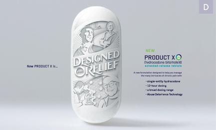 An advertisement for a product called "Designed for Relief". The product is oval-shaped and has a white background. On the front of the product there is a black and white illustration of a group of people including a man a woman and a child with the text "DESIGNED FOR RELIEF" above them. Below the illustration there are three smaller illustrations of the same group. On the right side of the image the product name "PRODUCT X" is written in bold black letters. Below that it states that the product is a new product designed to help relieve pain and discomfort. The text below the illustration reads "A new formulation designed to improve the overall health and well-being of the people in the image. The product also mentions that it is a 12-hour-long range of abuse detection technology. The overall design of the advertisement is modern and minimalist with a focus on the design and the text.